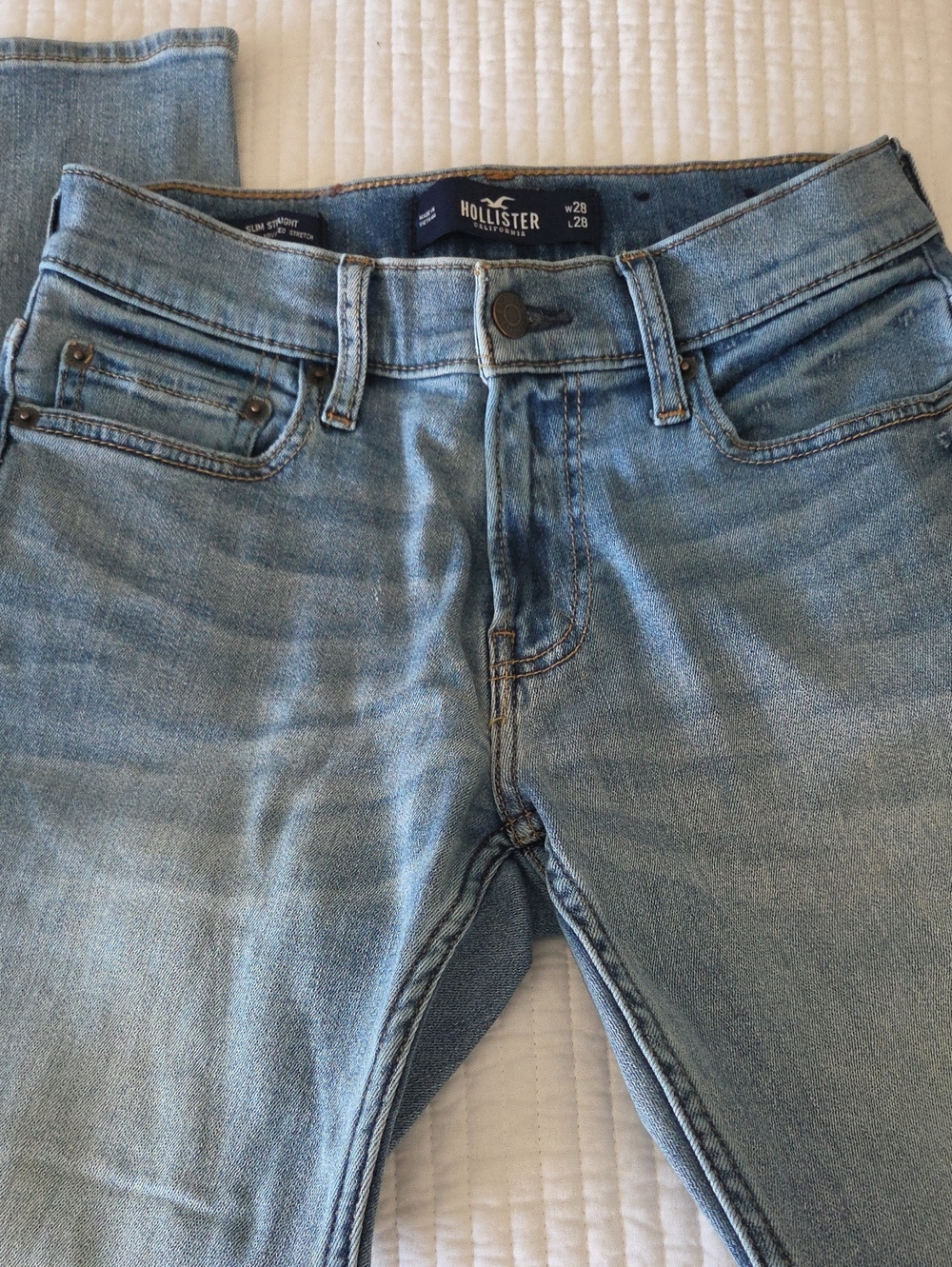 Hollister Mens Light Blue Skinny Jeans